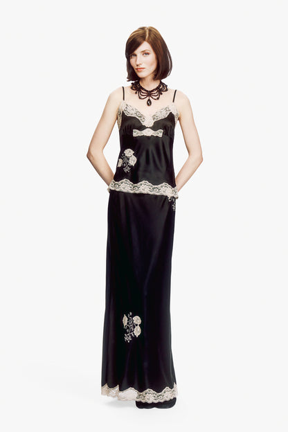 Lingerie Satin Camisole - Black