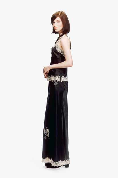 Lingerie Satin Camisole - Black