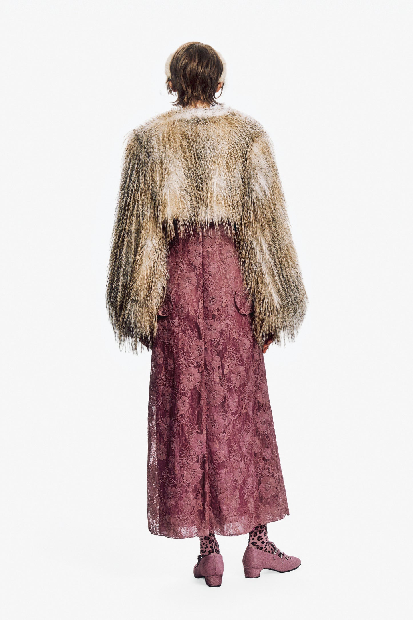Lynx Faux Fur Cropped Jacket