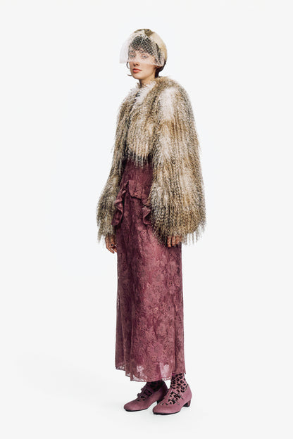 Lynx Faux Fur Cropped Jacket