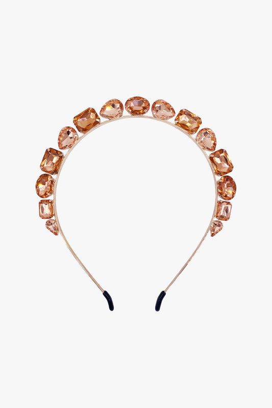 Jeweled Rose Gold Crown Headband