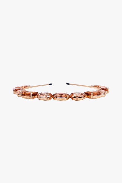 Jeweled Rose Gold Crown Headband