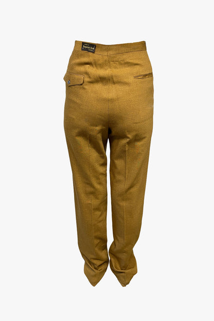 Vintage 60's Wool Blend Slim Fit Trousers