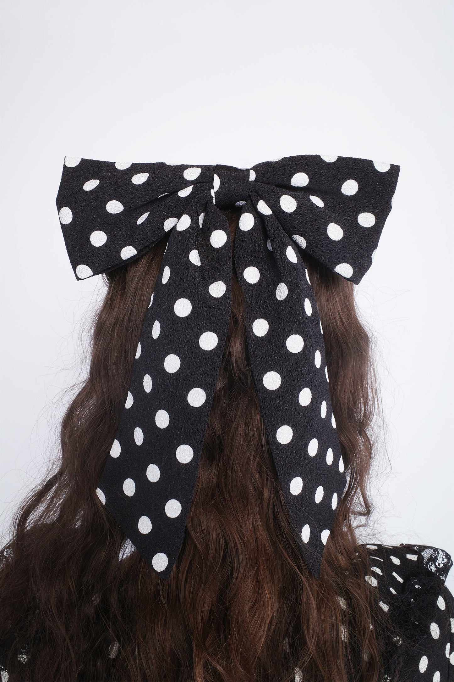 Polka Dot Bow Hair Clip