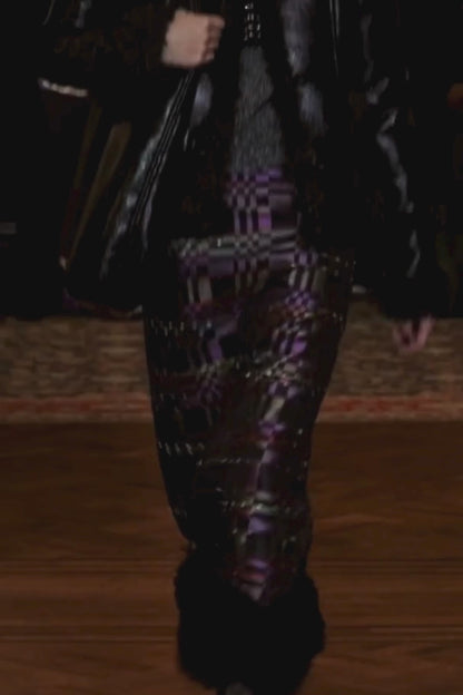 Faux Leather W/ Curly Lamb Trim Jacket