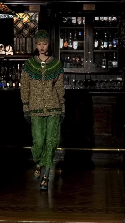 Fair Isle Beanie - Teal