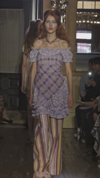 Plaid Blossom Top Apron