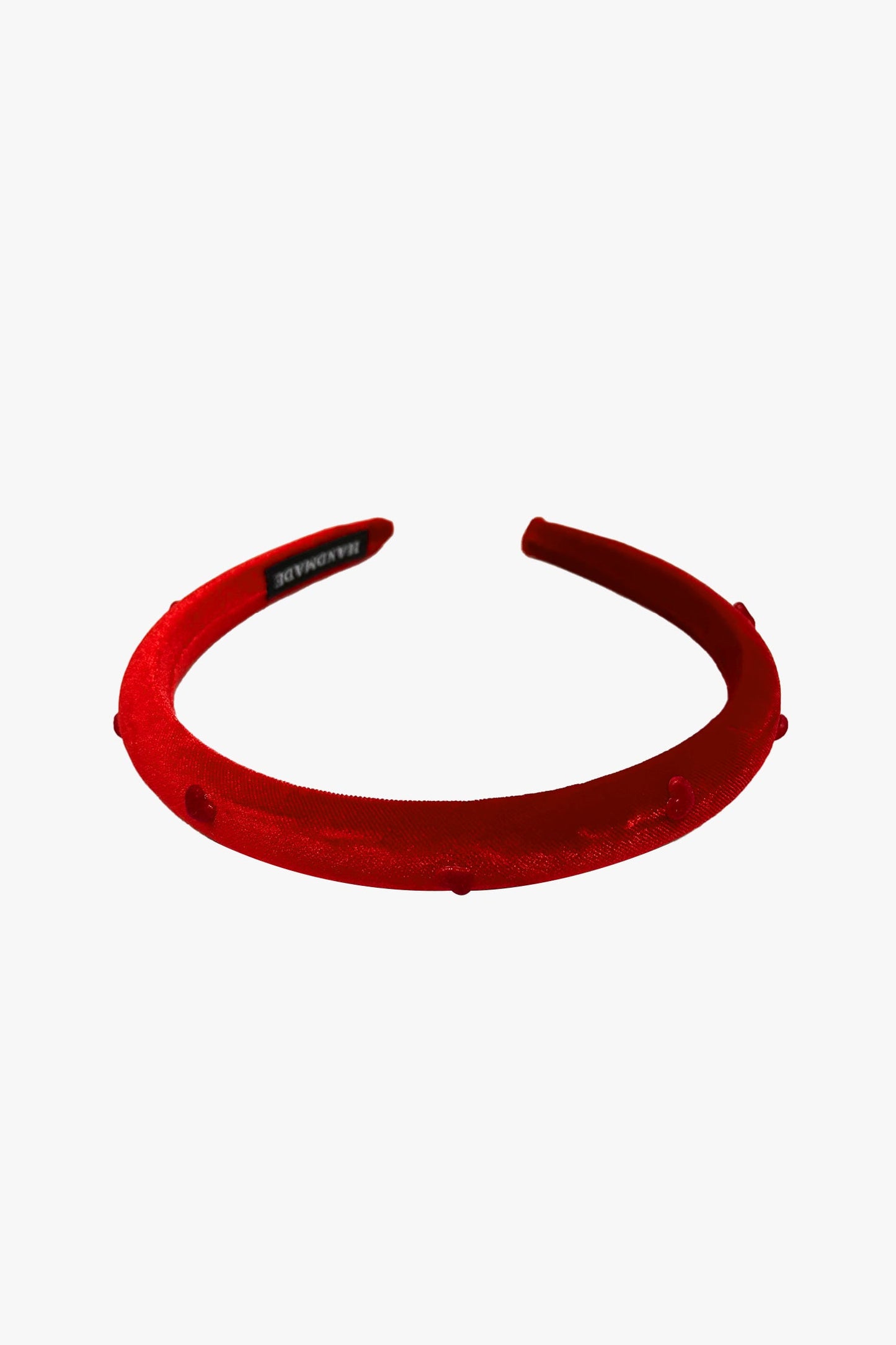 Heartfelt Velvet Headband- Red