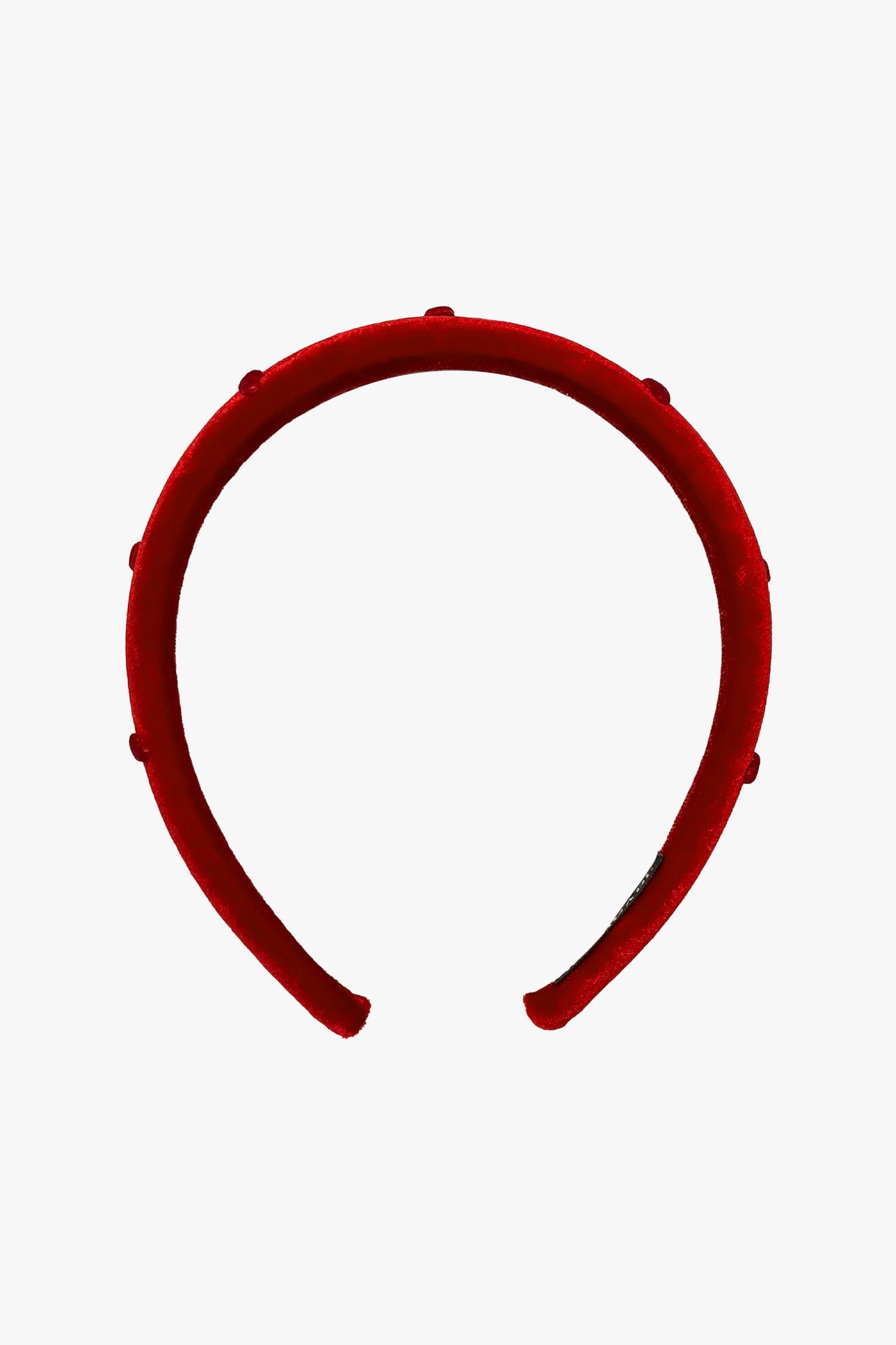 Heartfelt Velvet Headband- Red