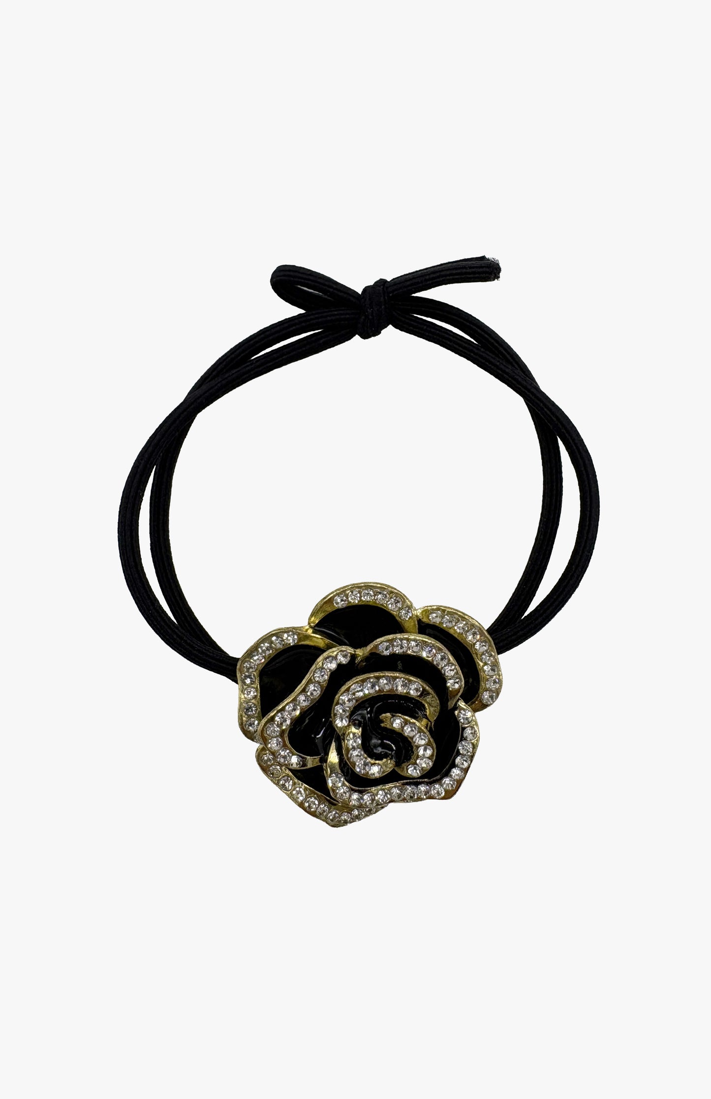 Black Rose Hair Tie