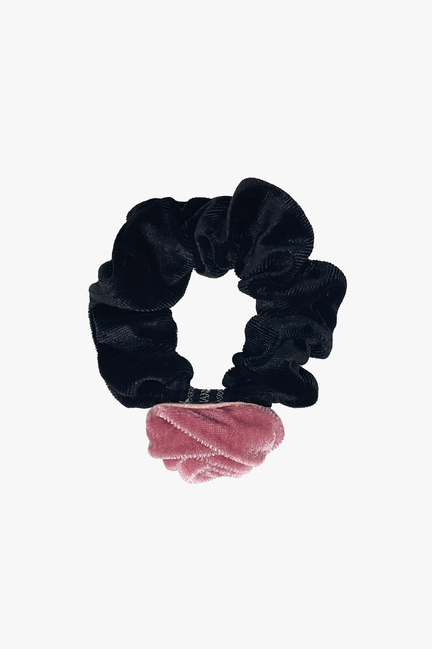 Velvet Rosette Scrunchie-Pink