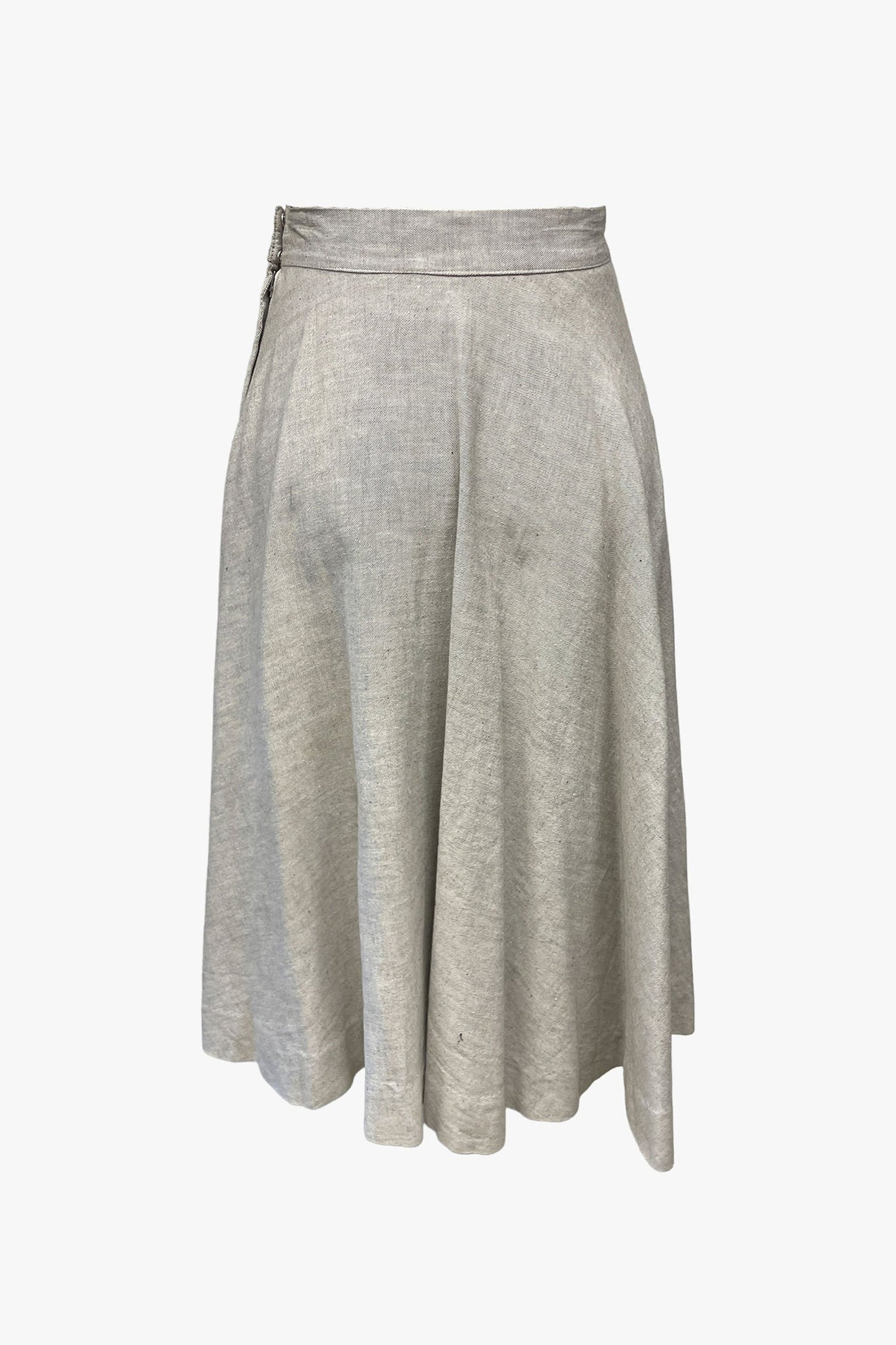 Vintage 60's Circular Hand Embroidered Midi Skirt