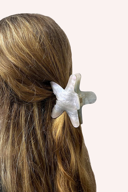 Large Light Blue Starfish Jaw Clip