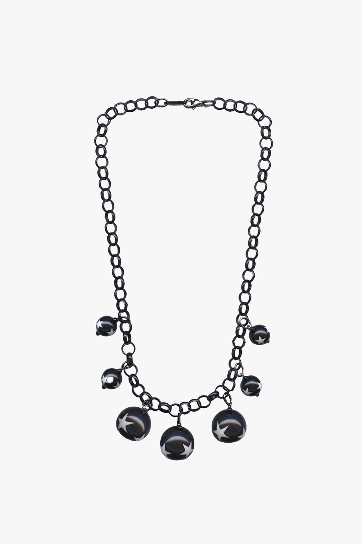 Star Ball Statement Necklace- Black