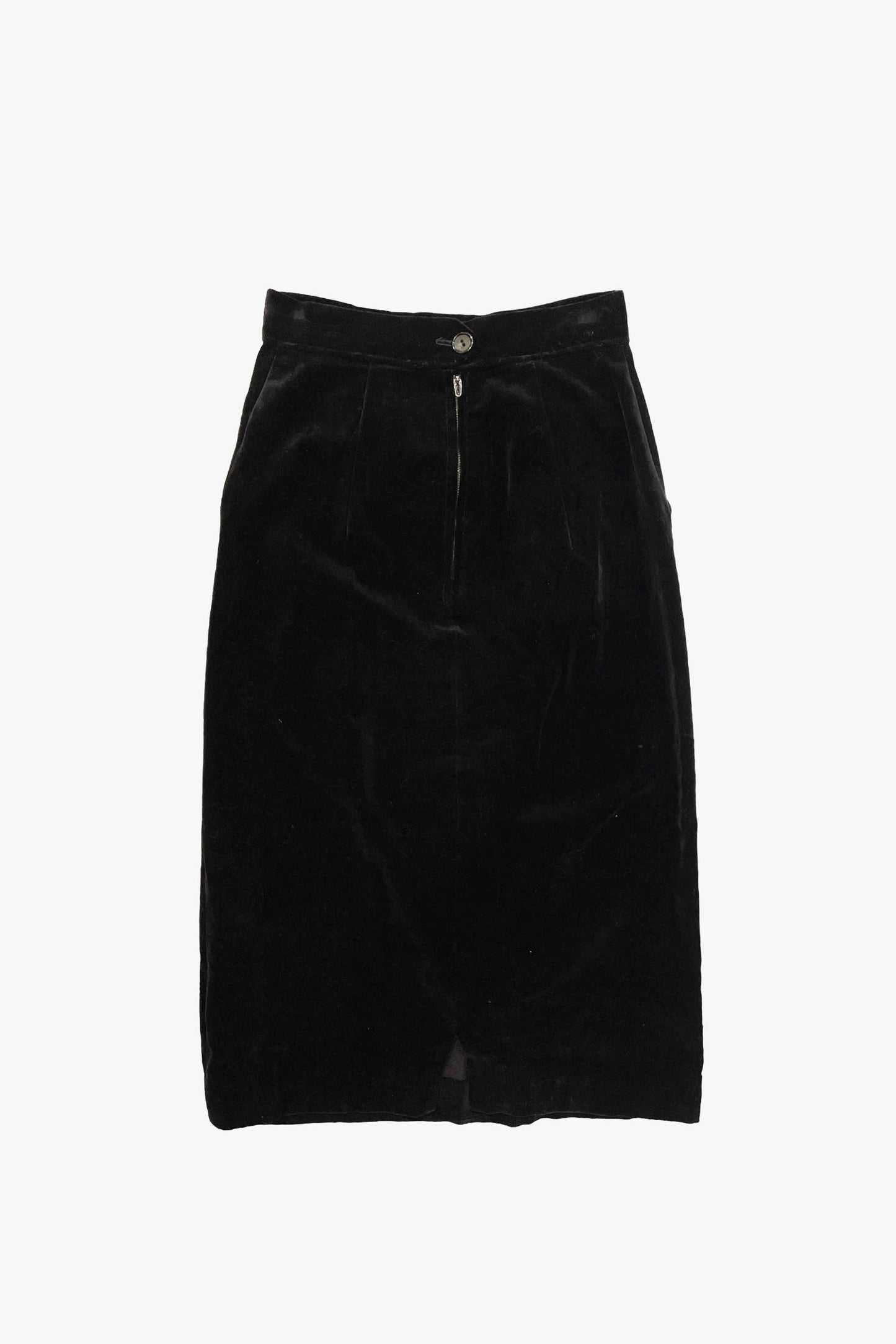 Vintage Velvet Embroidered Mini Skirt