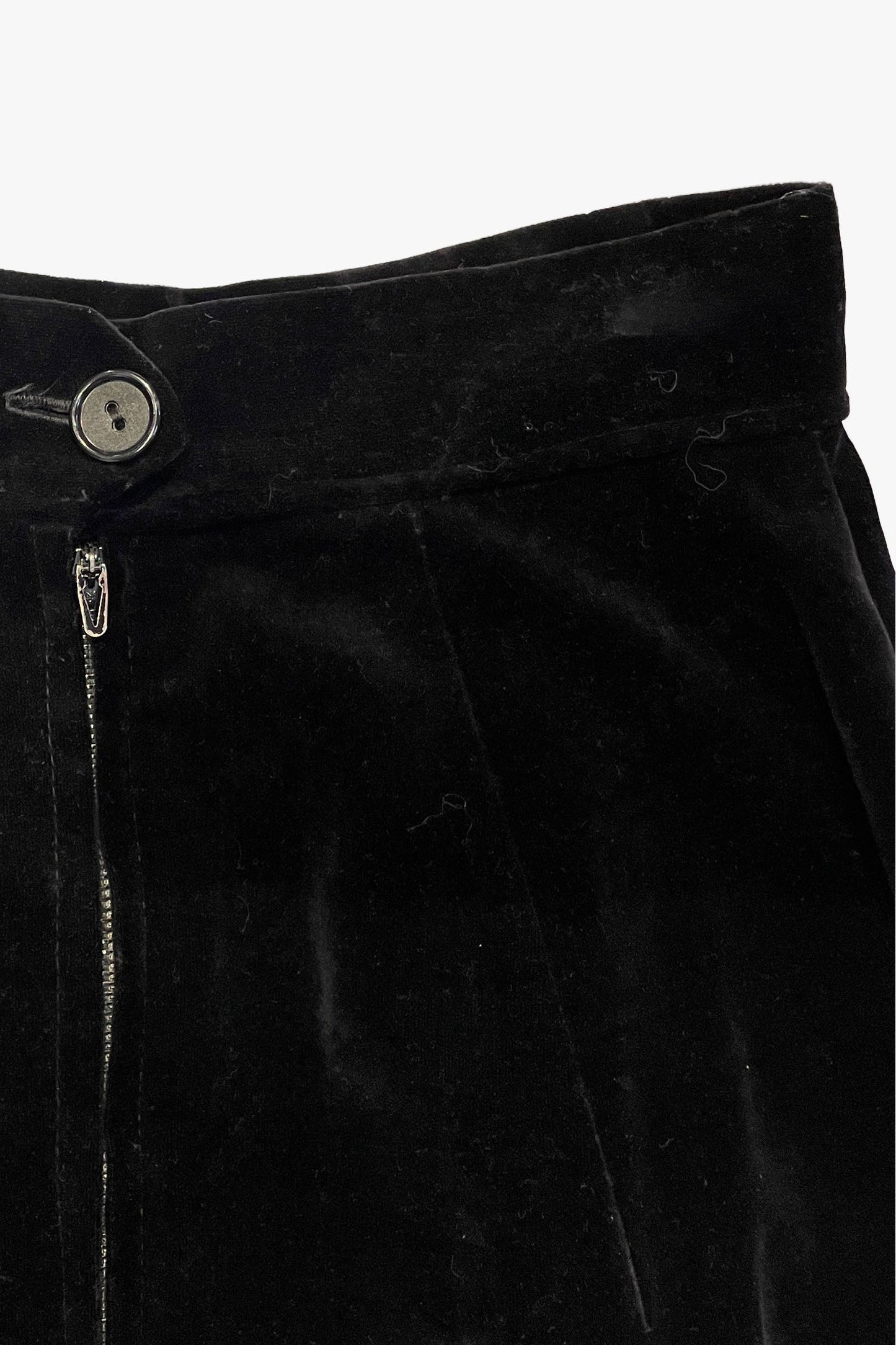 Vintage Velvet Embroidered Mini Skirt