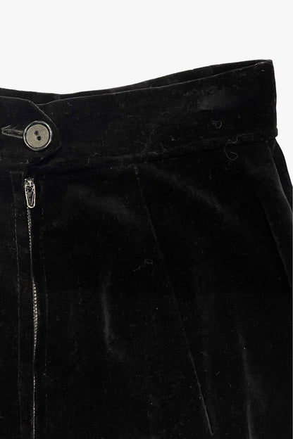 Vintage Velvet Embroidered Mini Skirt