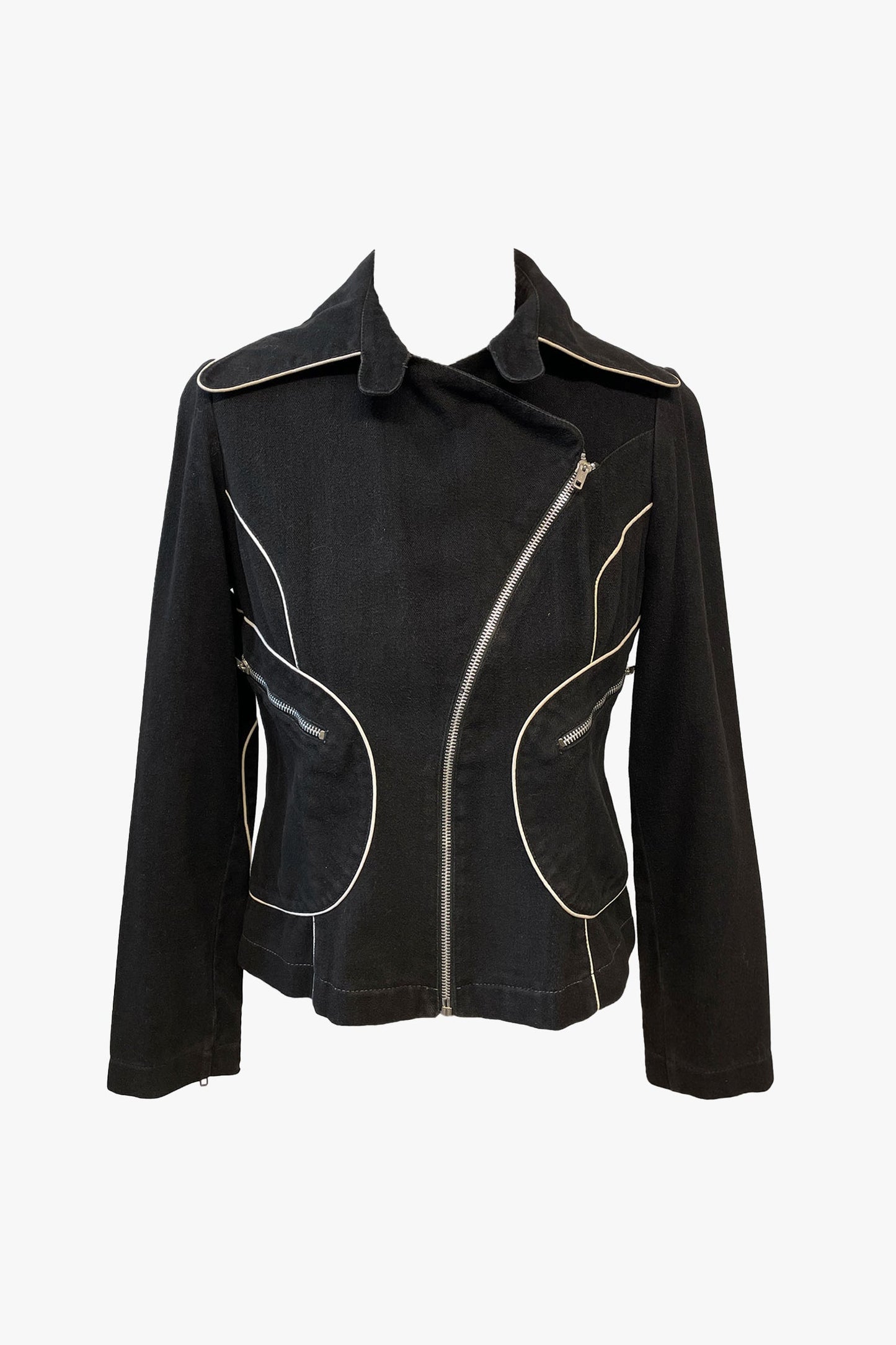 Vintage Roncelli Black Moto Jacket and Pant Set