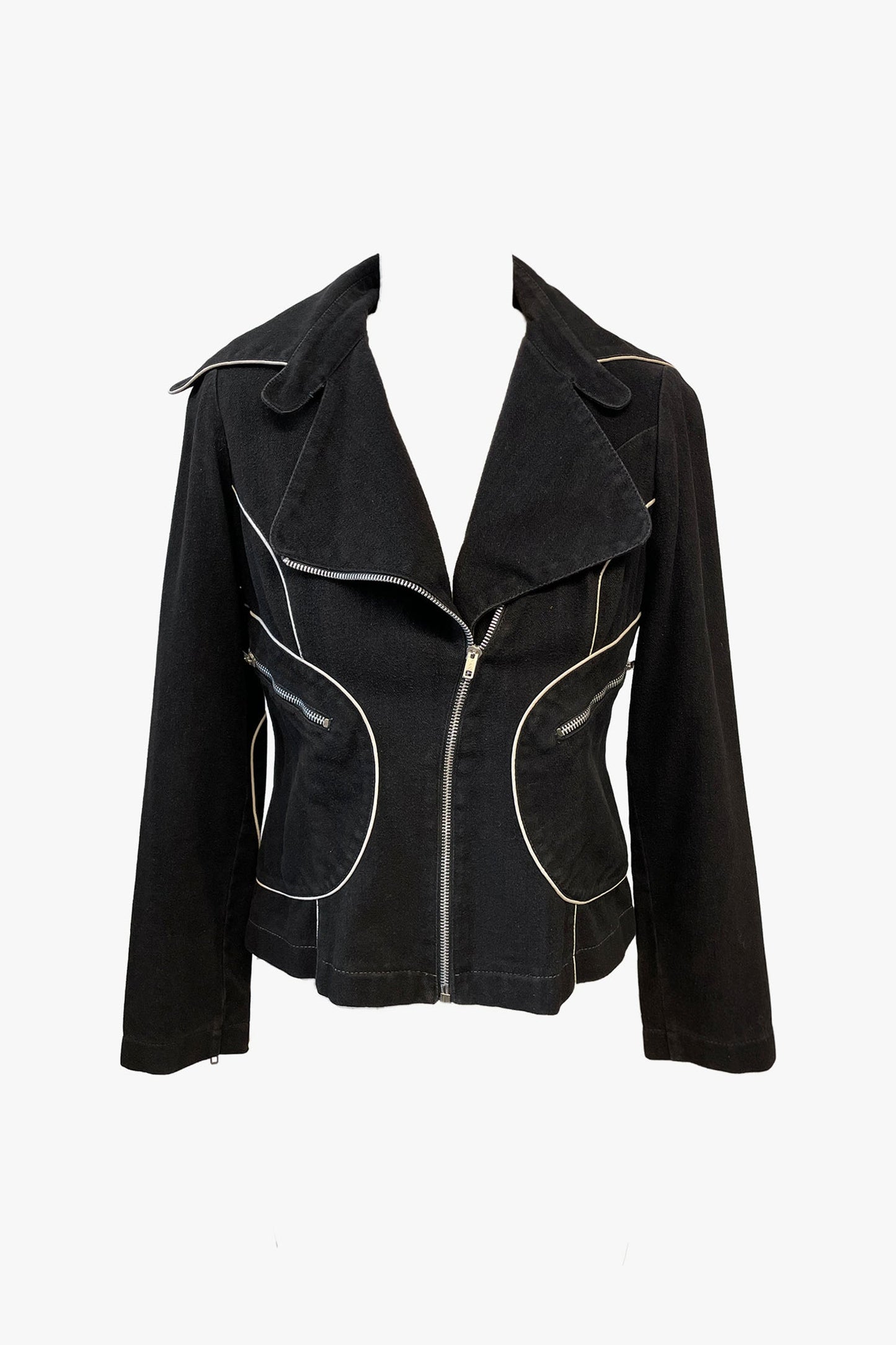 Vintage Roncelli Black Moto Jacket and Pant Set