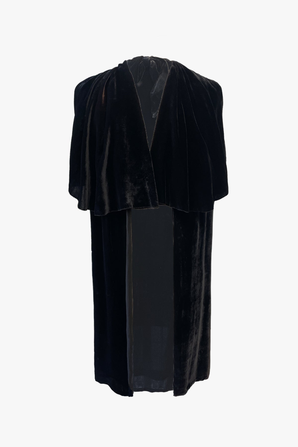 Vintage 30's Black Velvet Capelet