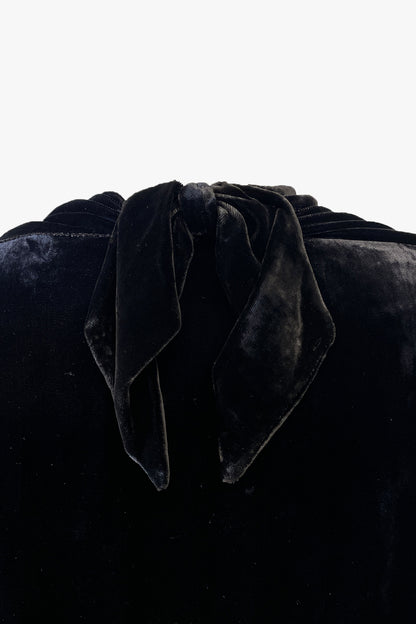 Vintage 30's Black Velvet Capelet