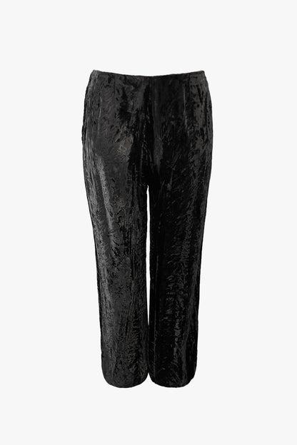 Vintage 60's Black Crushed Velvet Pants