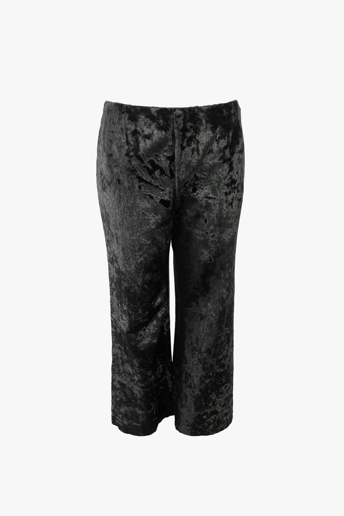 Vintage Black Crushed Velvet Pants