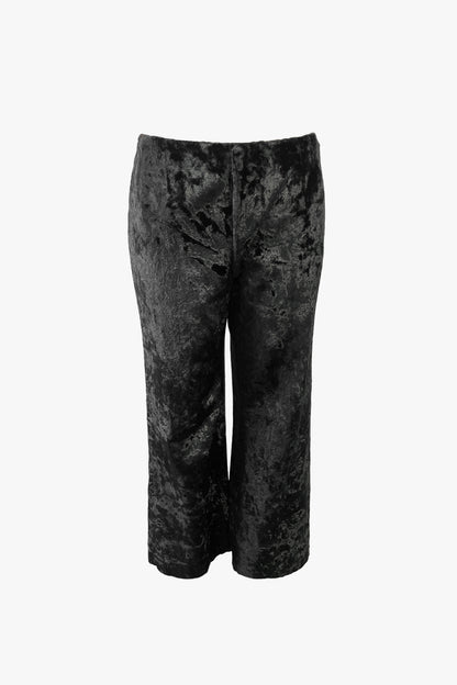 Vintage Black Crushed Velvet Pants