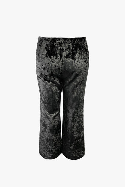 Vintage Black Crushed Velvet Pants