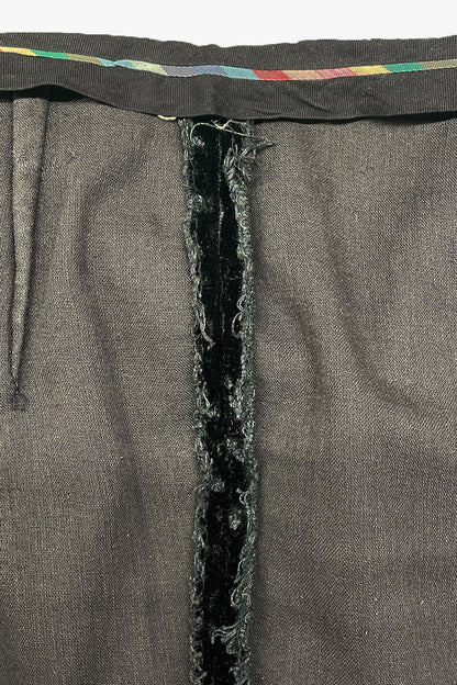 Vintage Black Crushed Velvet Pants