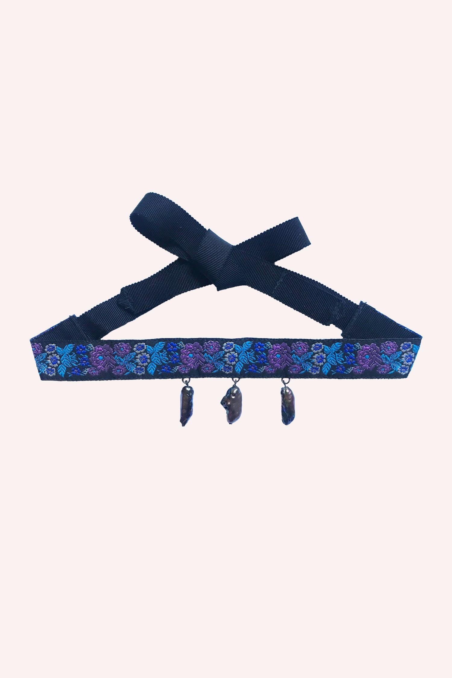 Fairytale Choker With Freshwater Pearls <br> Blue Multi - Anna Sui