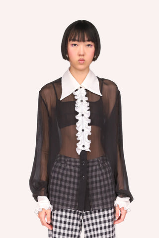 Color Block Stretch Velvet Ruched Skirt<br> Lavender Multi