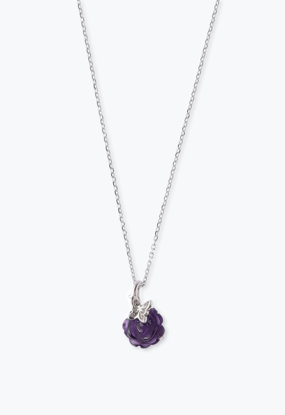 karantuhafiye Rose Necklace/satin Flower Necklace (Dark Purple) - Trendyol