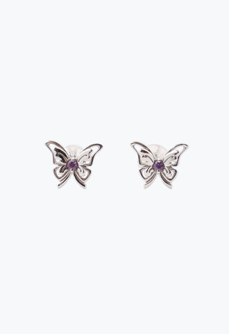 Butterfly Key Earing <br> Silver