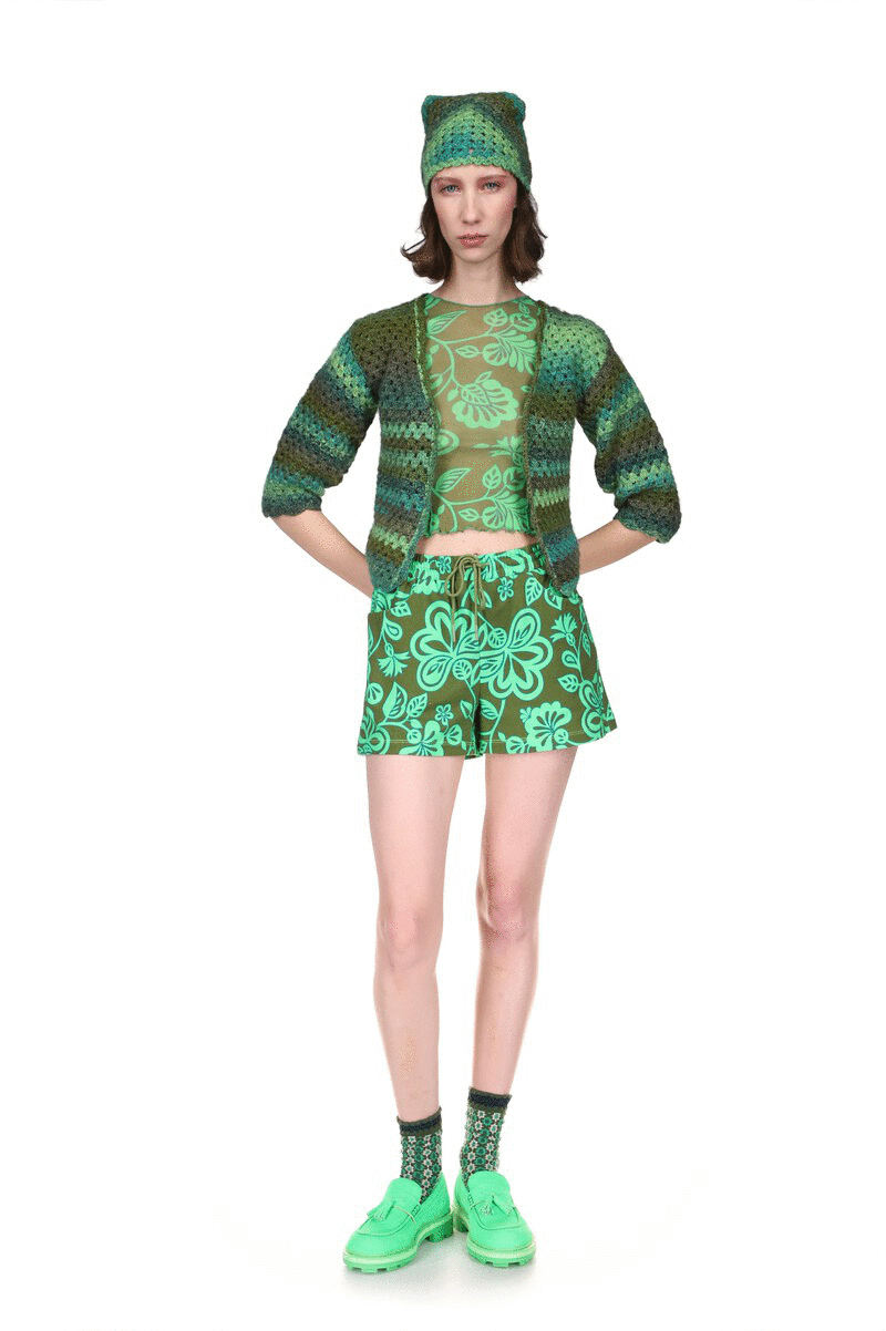 Ombre Hand Crochet Cardigan by Konry K Jungle Green, look like an handmade one at home
