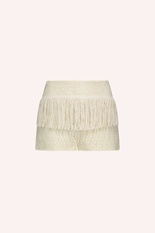 Crochet Lace Shorts <br> Cream - Anna Sui