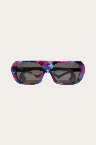 Recycled Acetate Square Sunglasses <br> in Rose </br>