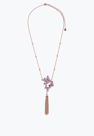 Butterfly Key Necklace <br> Gold