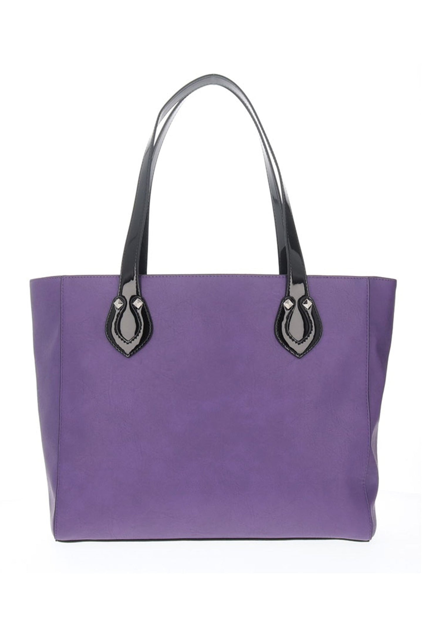 On the other side, Metallica Large Tote Bag is Purple, 2 handles attach in a horseshoe like shape