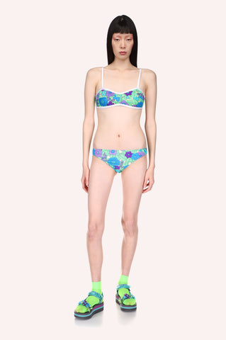 Utopian Gingham Triangle Bikini Set <br> Neon Pink