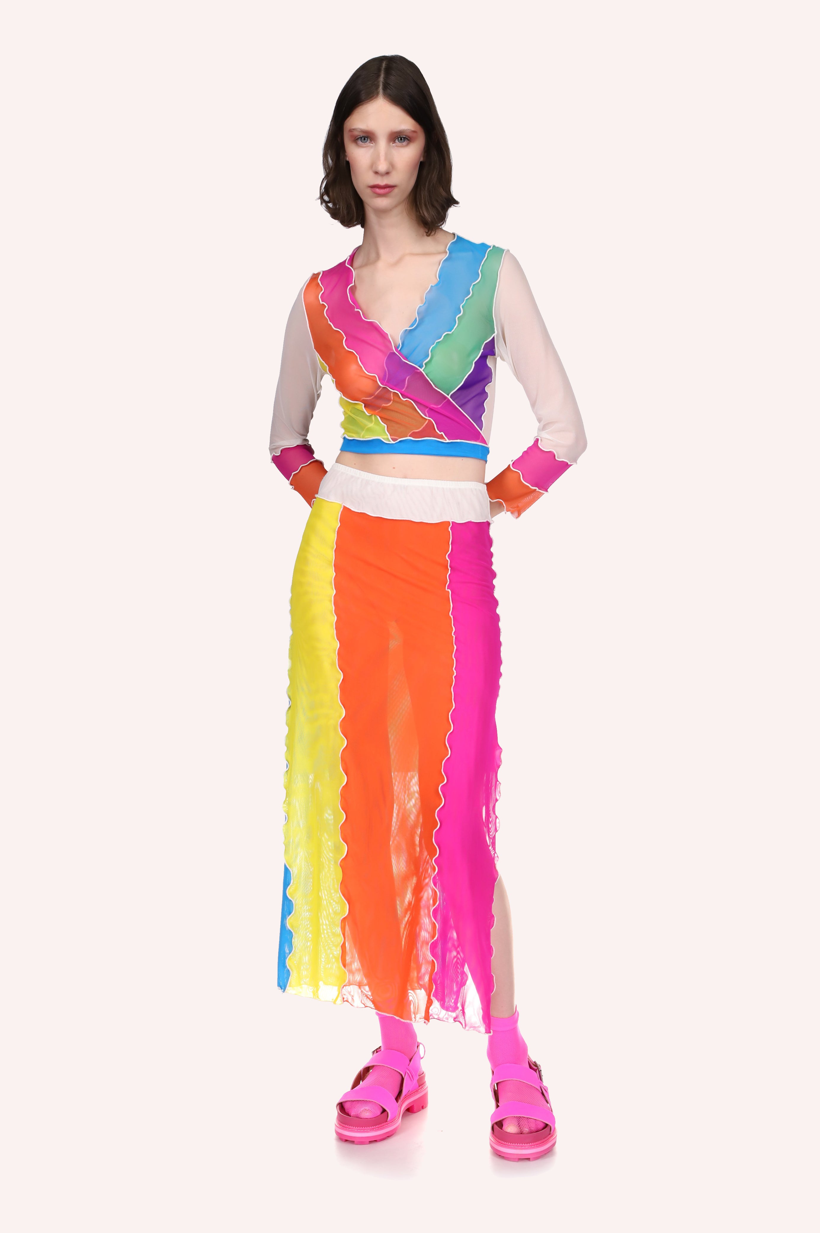 Mesh Rainbow Skirt - Anna Sui