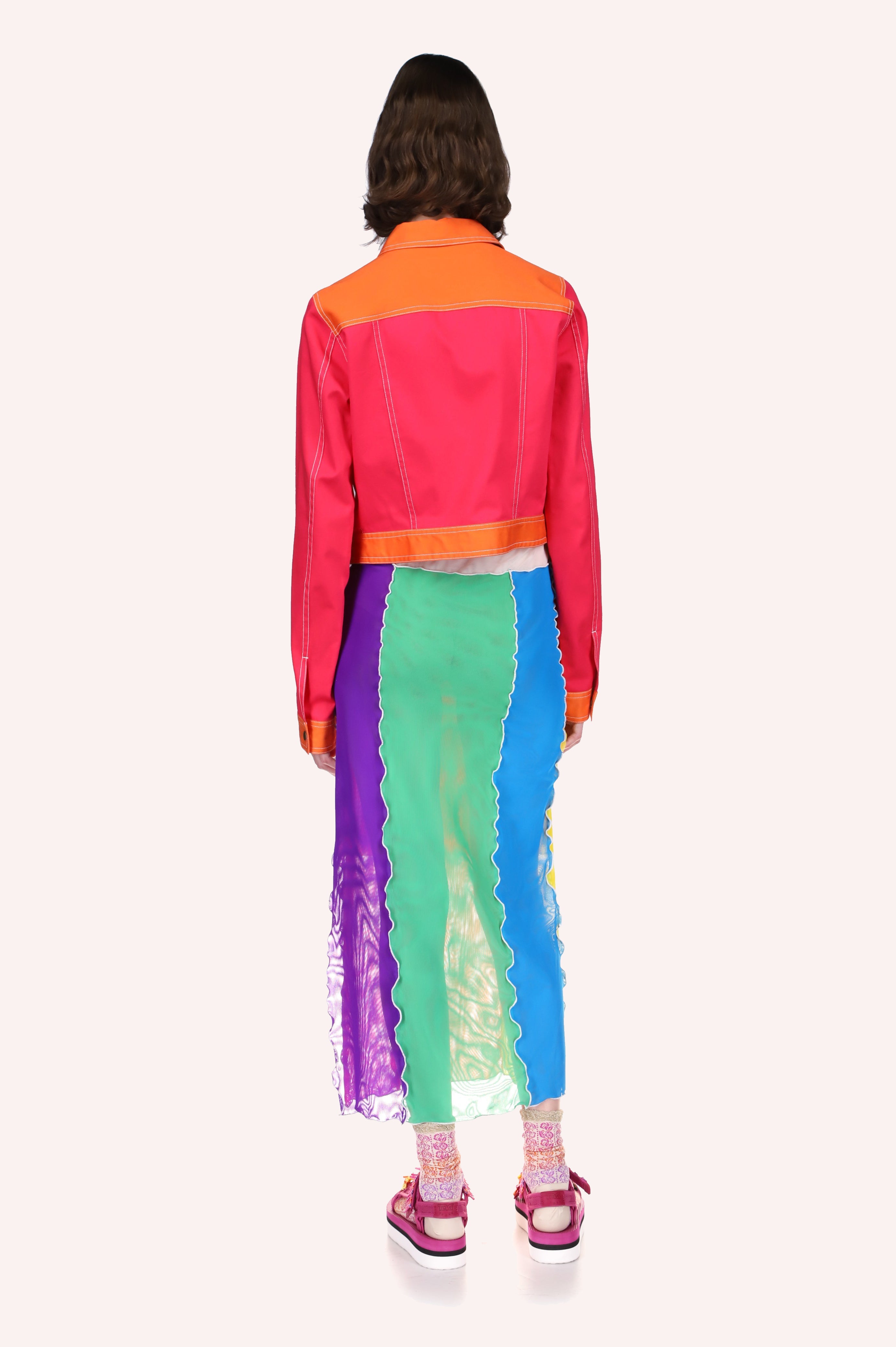 Colorblock Denim Jacket - Anna Sui