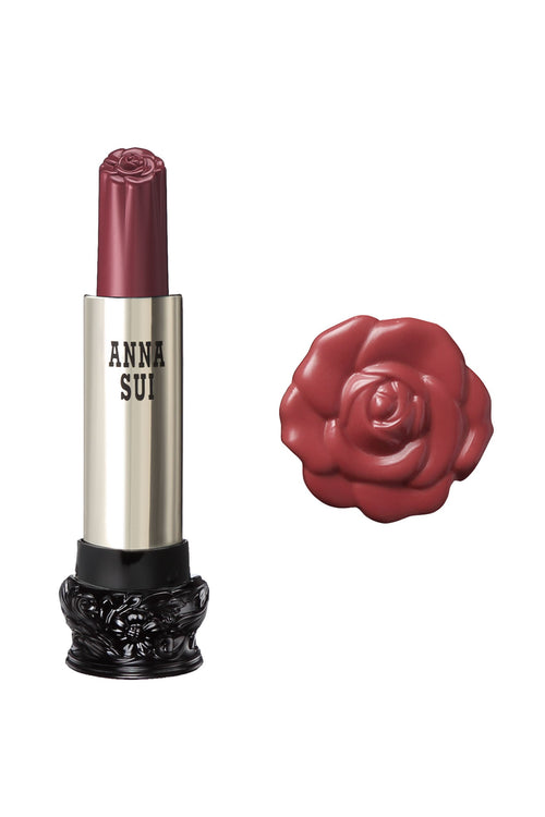 Lipstick F: Fairy Flower 2.0 403 - Classy Rose, in a cylindrical container, large black base, engraved floral design, metallic body