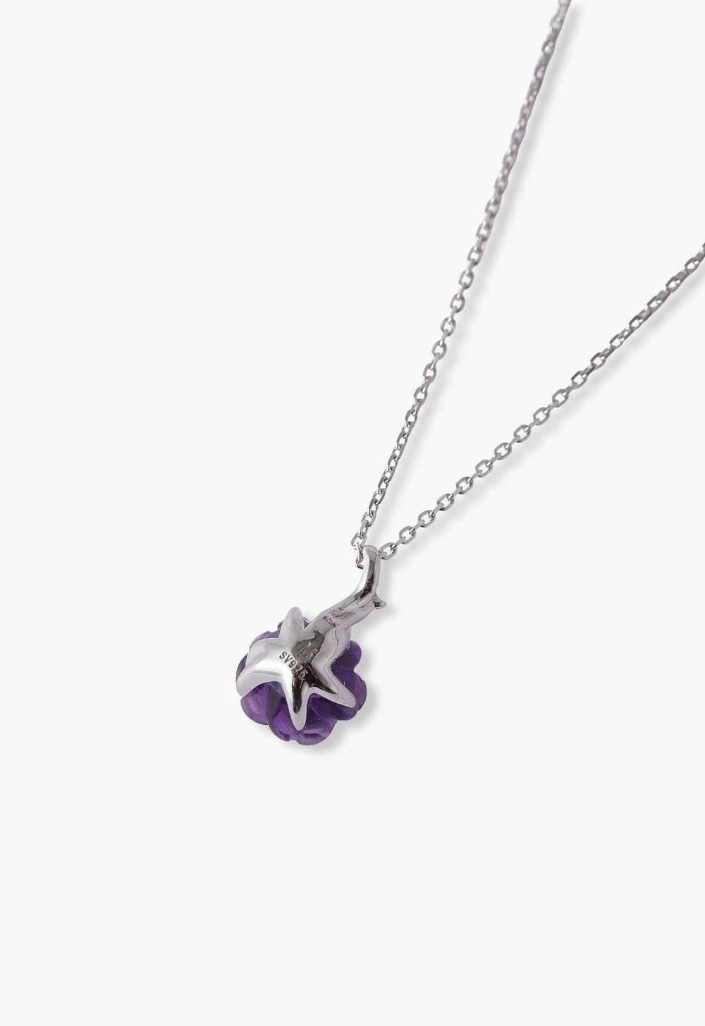 Rose and Butterfly Necklace, on the support of the rose imprint: Silver 925 and AS