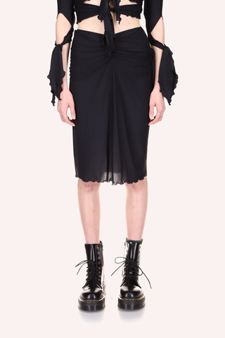 Dandy Plaid Wrap Skirt <br> Black Multi