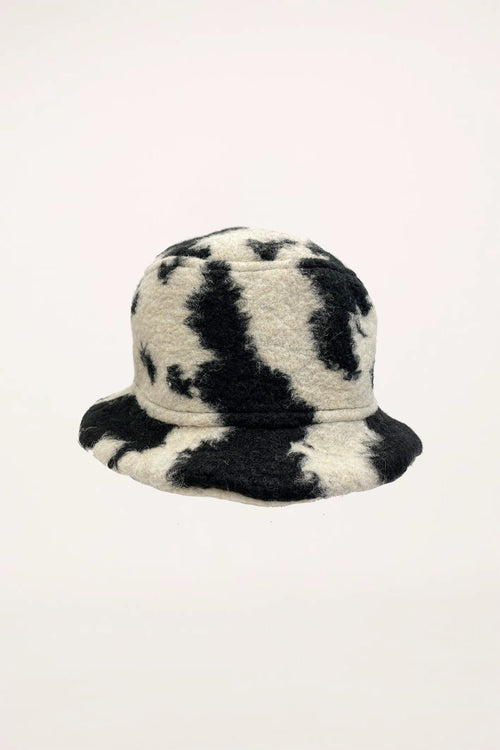 Faux Cowhide Hat <br> Black - Anna Sui
