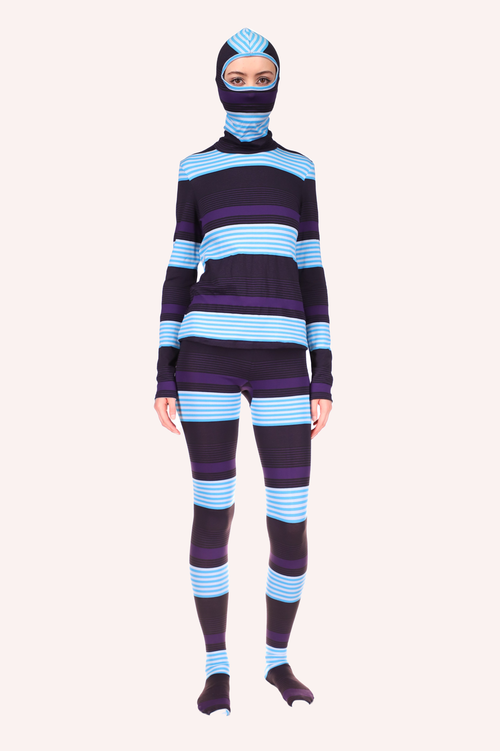 Mod Stripe Knit Tights <br> Orchid Multi - Anna Sui