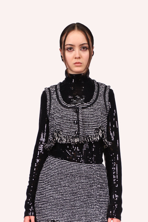 Mod Tweed Vest <br> Black Multi - Anna Sui