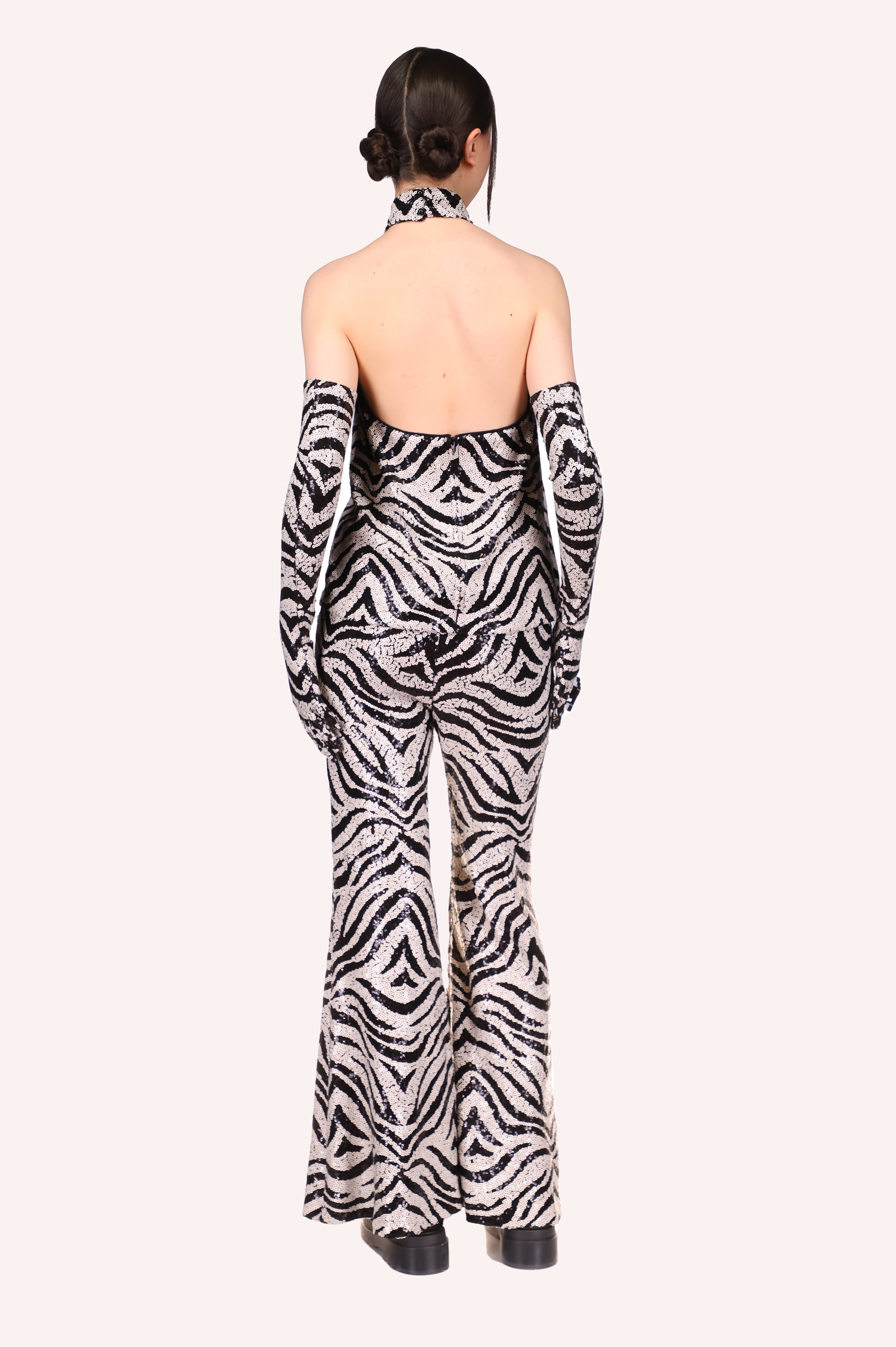 Zebra Sequin Pants <br> Black Multi - Anna Sui