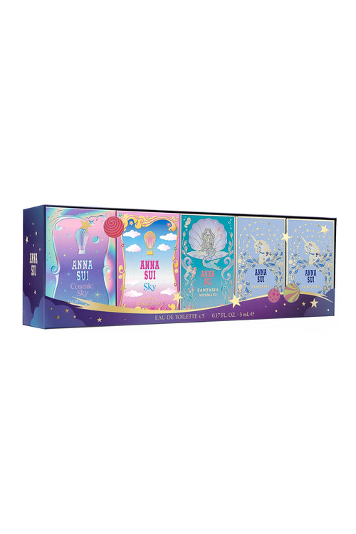 Mini-Set of our newest fragrance Cosmic Sky, Sky, Fantasia Mermaid, and Fantasia 2 units.  5 mini fragrances of 5 ml each